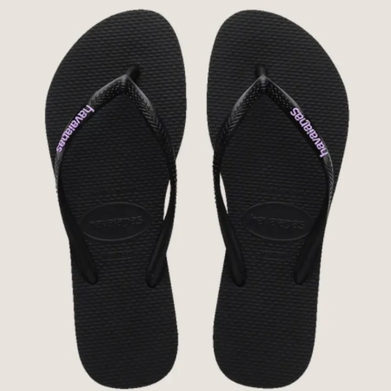 Kids Slim Rubber Logo Thong | Havaianas Discount