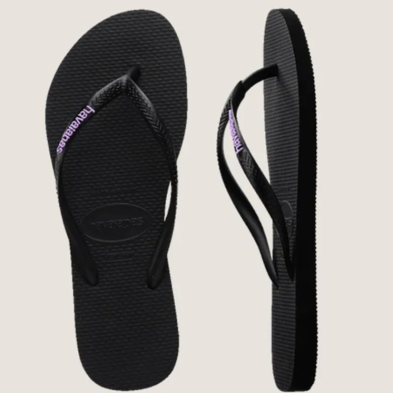 Kids Slim Rubber Logo Thong | Havaianas Discount