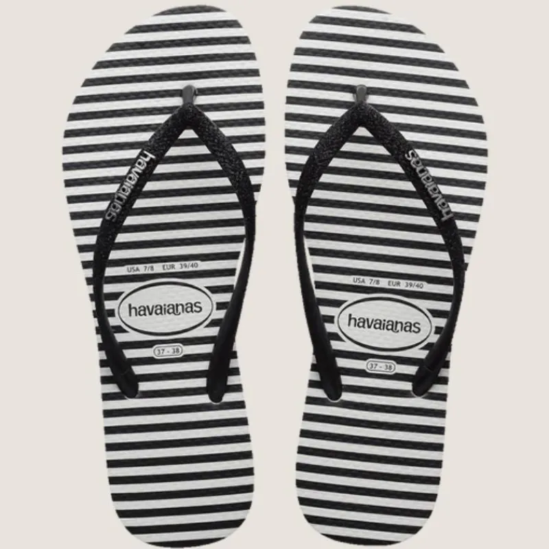 Slim Glitter Stripes Thong | Havaianas Clearance