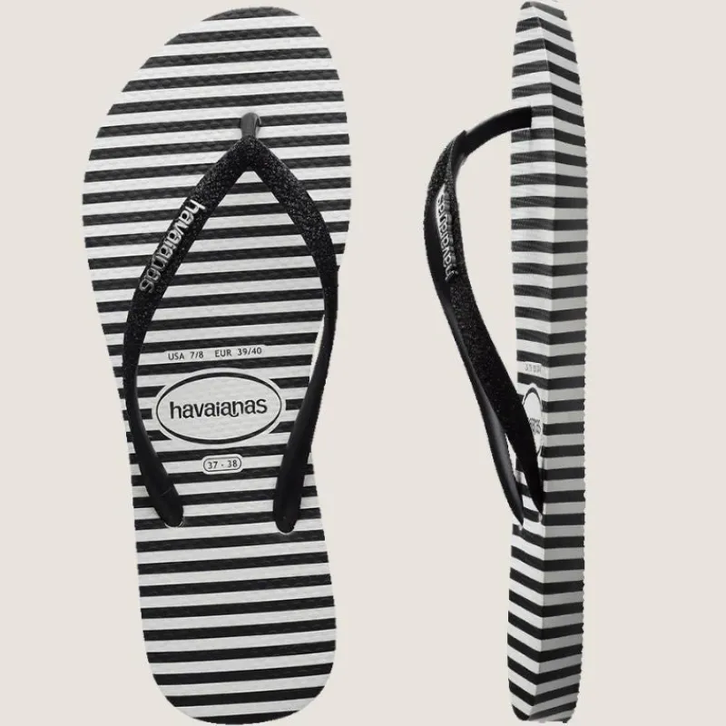 Slim Glitter Stripes Thong | Havaianas Clearance