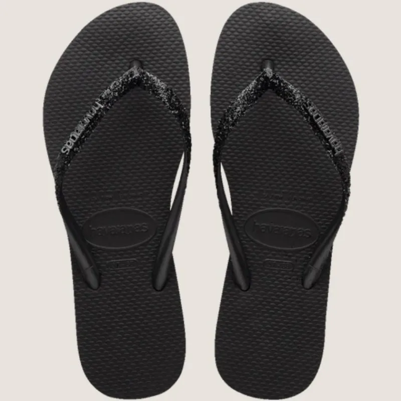 Slim Metal Logo Glitter II Thong | Havaianas Fashion