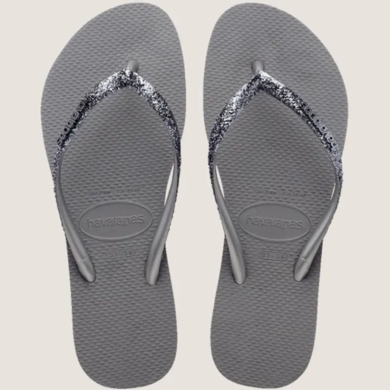 Slim Metal Logo Glitter II Thong | Havaianas New