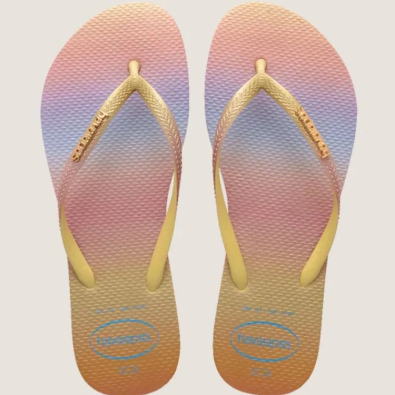 Slim Metal Logo Gradient Thong | Havaianas Discount