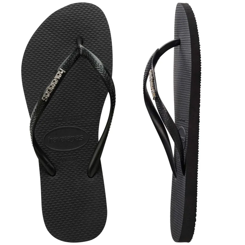 Slim Metal Logo Thong | Havaianas Discount