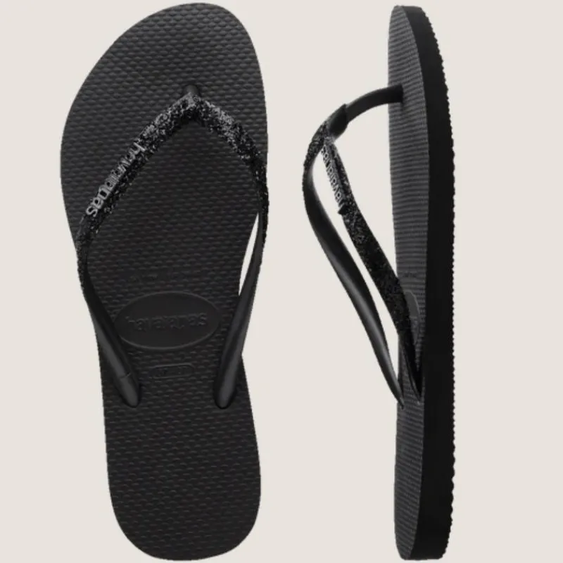 Slim Metal Logo Glitter II Thong | Havaianas Fashion