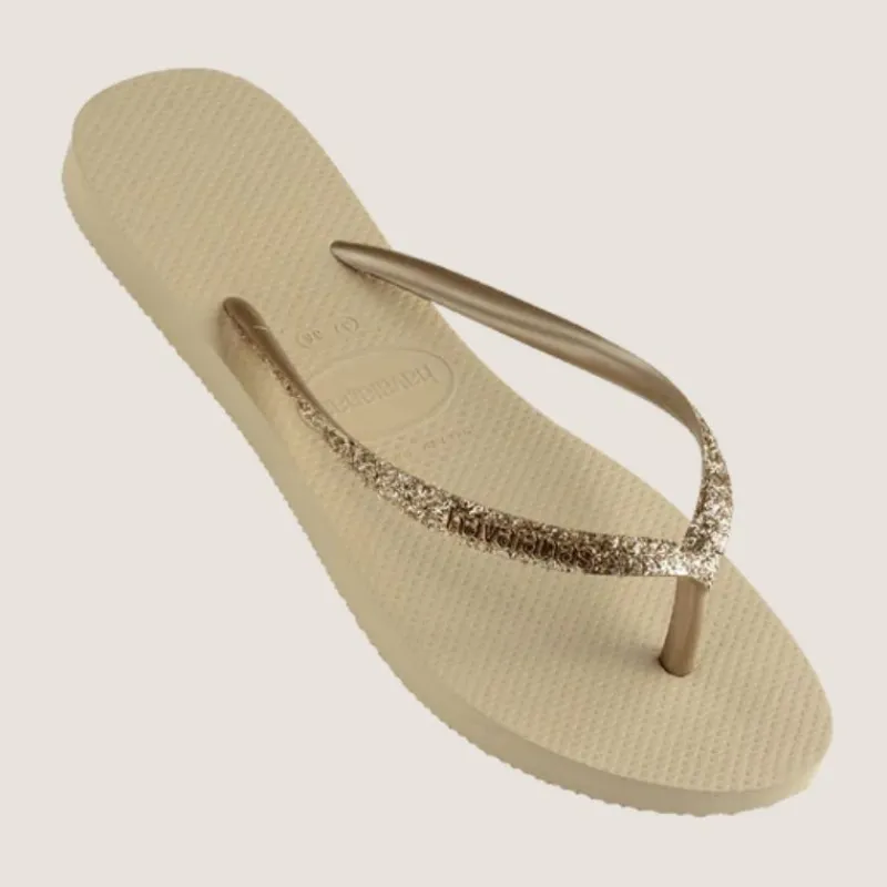 Slim Metal Logo Glitter II Thong | Havaianas Sale