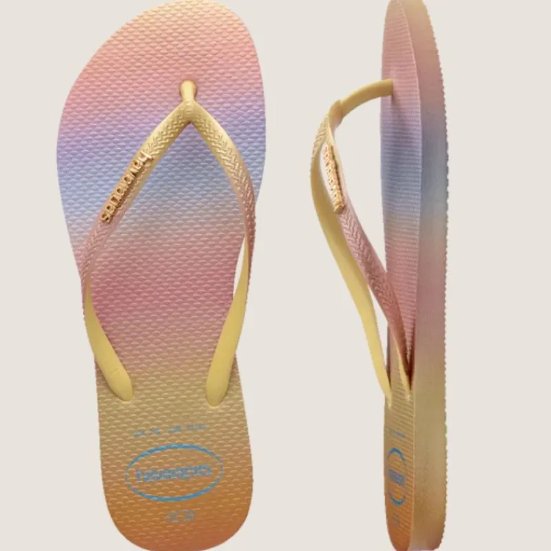 Slim Metal Logo Gradient Thong | Havaianas Discount